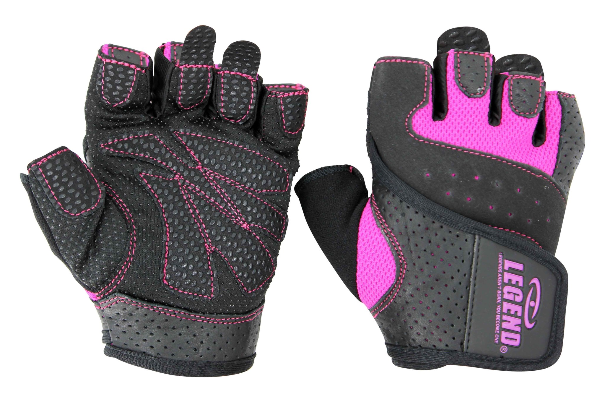 Ladies Fitness Gloves Leather Special Edition Pink