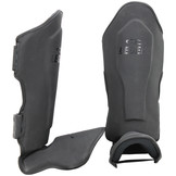 Shin guards kickboxing leather PRO Matte Black