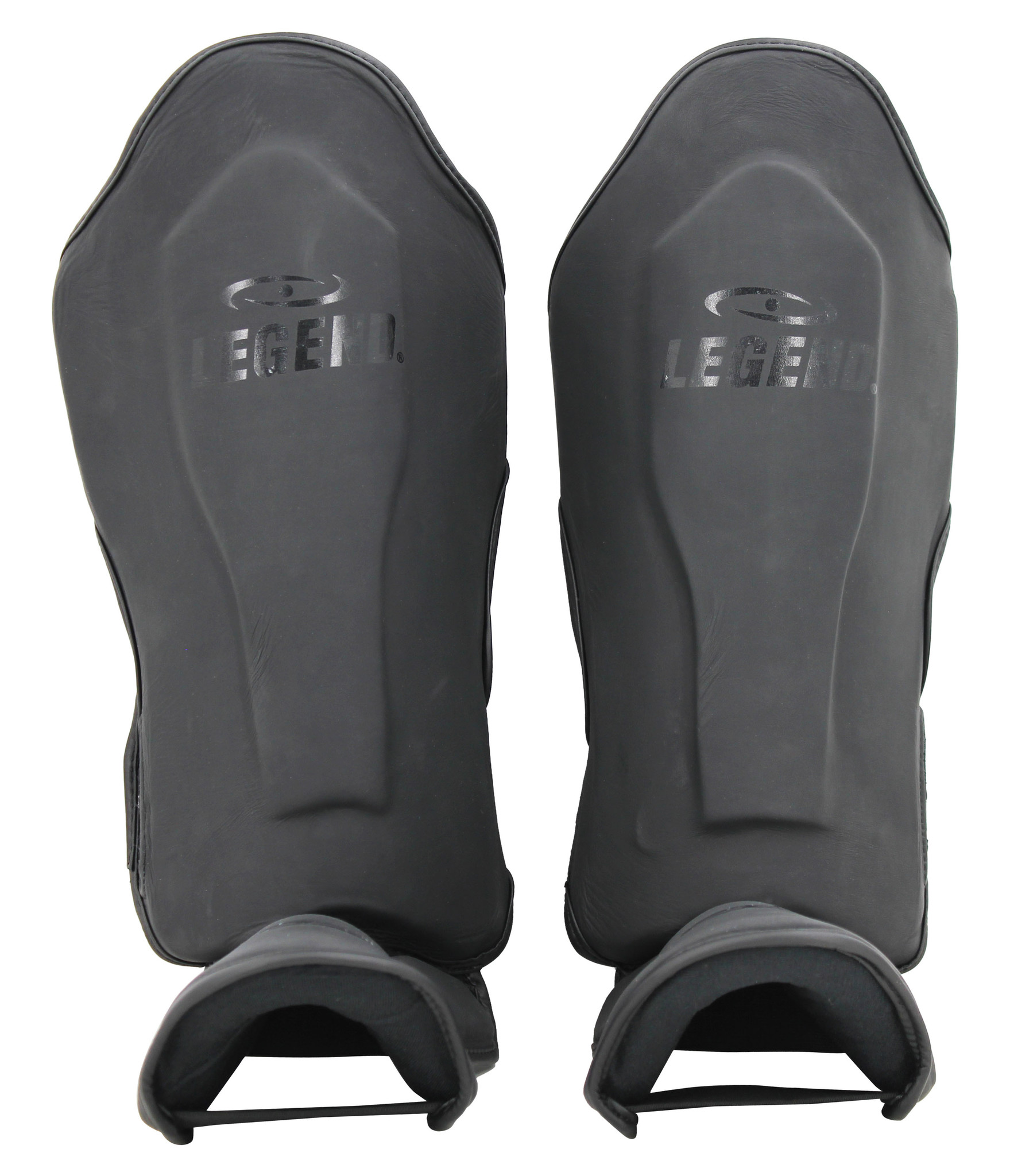 Shin guards kickboxing leather PRO Matte Black