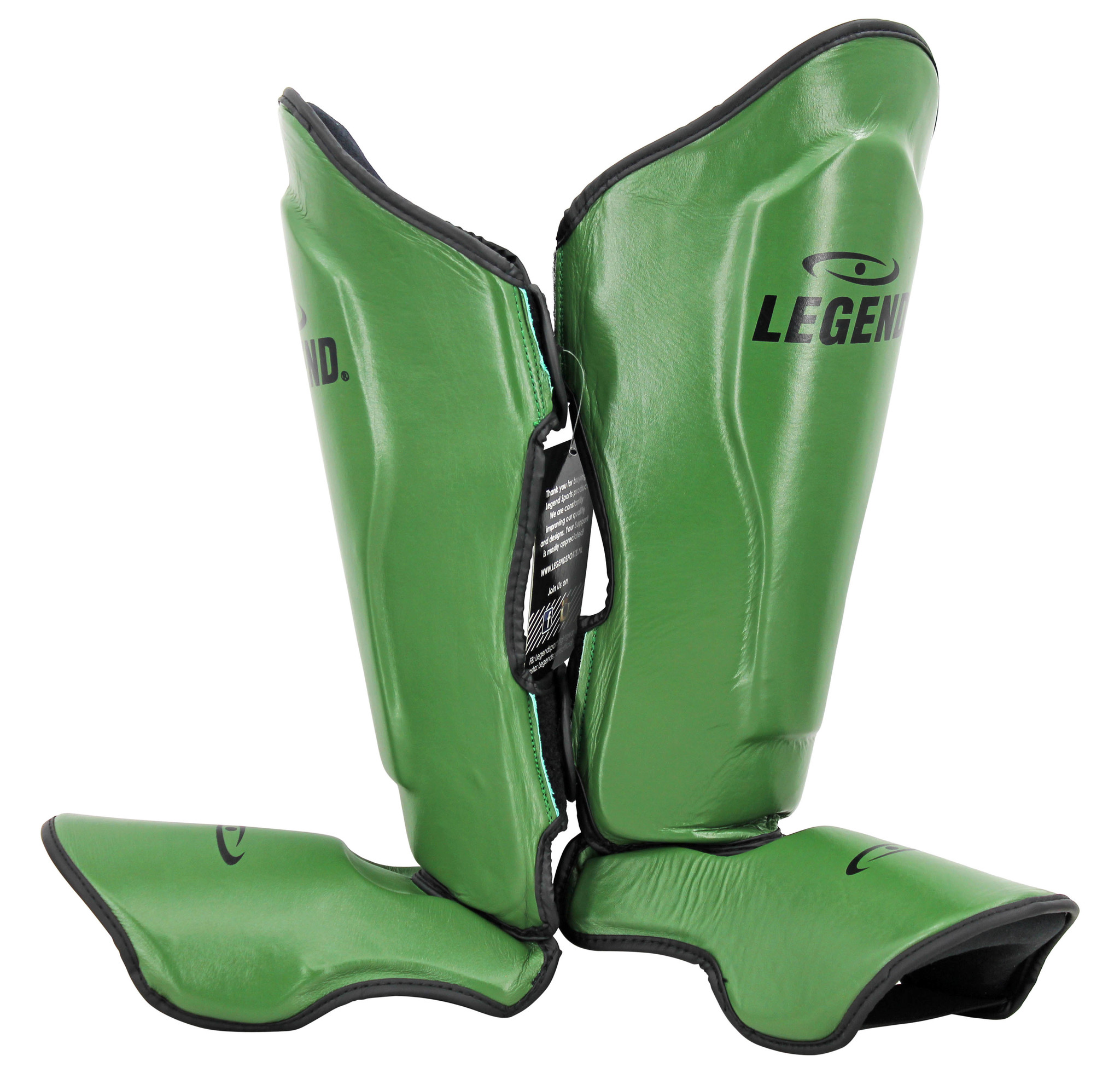 Kickboxing Shin Guards Men/Women Army Leather