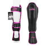 Kickboxing Shin Guards Legend Best Ladies Pink PU
