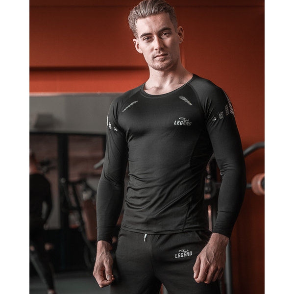 Multi Sport Shirt met Reflect Print Black Multi Sport Shirt met Reflect Print Black