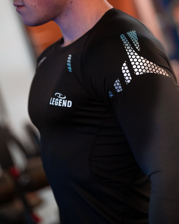 Multi Sport Shirt met Reflect Print Black Multi Sport Shirt met Reflect Print Black