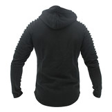Hoodie Rib Sleeve Black Hoodie Rib Sleeve Black