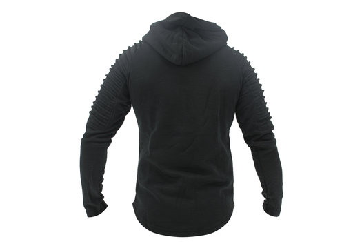 Hoodie Rib Sleeve Black