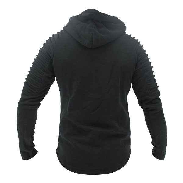 Hoodie Rib Sleeve Black Hoodie Rib Sleeve Black