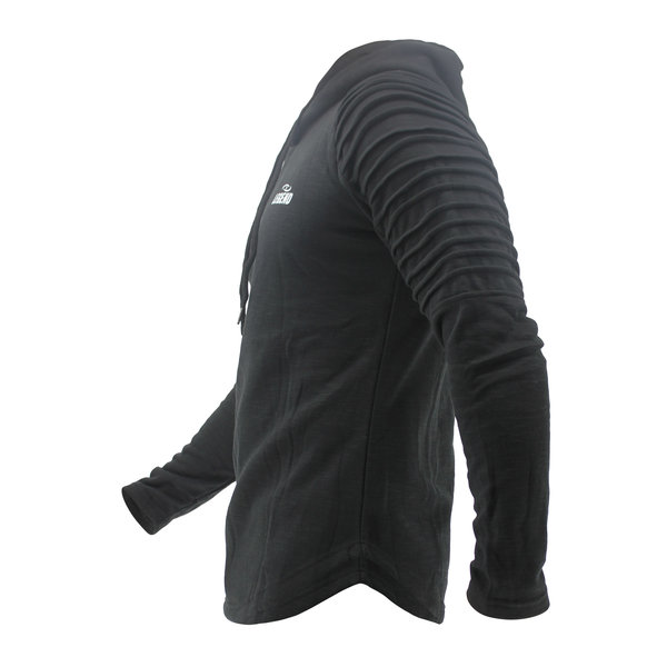 Hoodie Rib Sleeve Black Hoodie Rib Sleeve Black