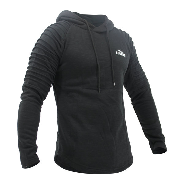 Hoodie Rib Sleeve Black Hoodie Rib Sleeve Black