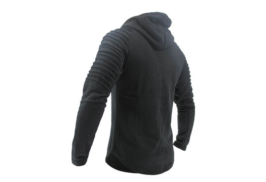 Hoodie Rib Sleeve Black