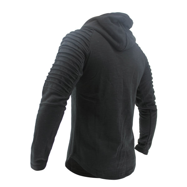 Hoodie Rib Sleeve Black Hoodie Rib Sleeve Black