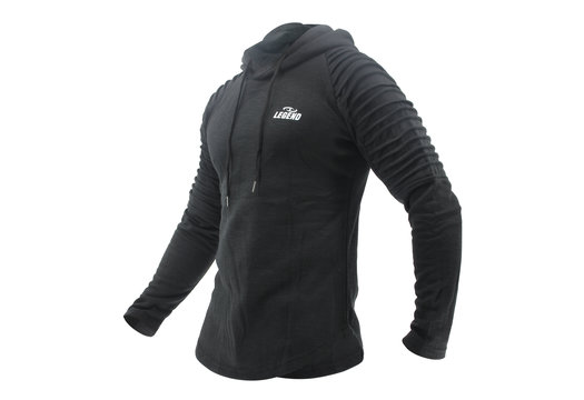 Hoodie Rib Sleeve Black