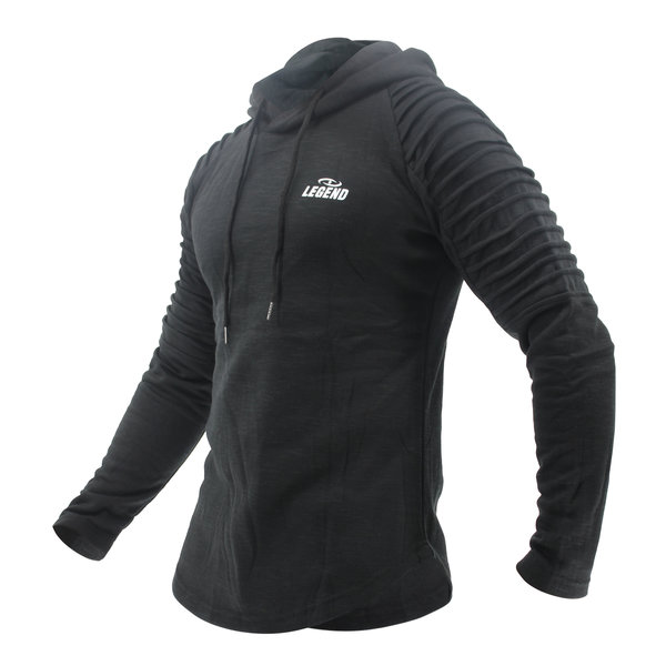 Hoodie Rib Sleeve Black Hoodie Rib Sleeve Black