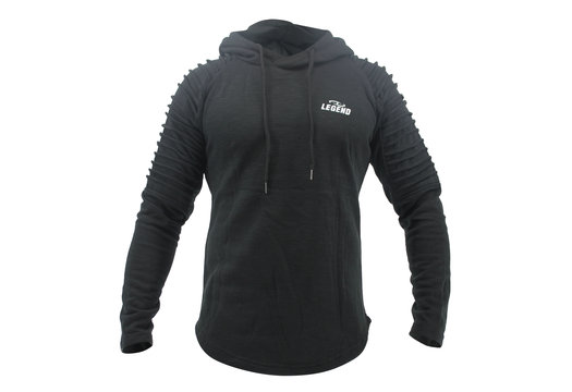 Hoodie Rib Sleeve Black
