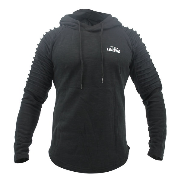 Hoodie Rib Sleeve Black Hoodie Rib Sleeve Black