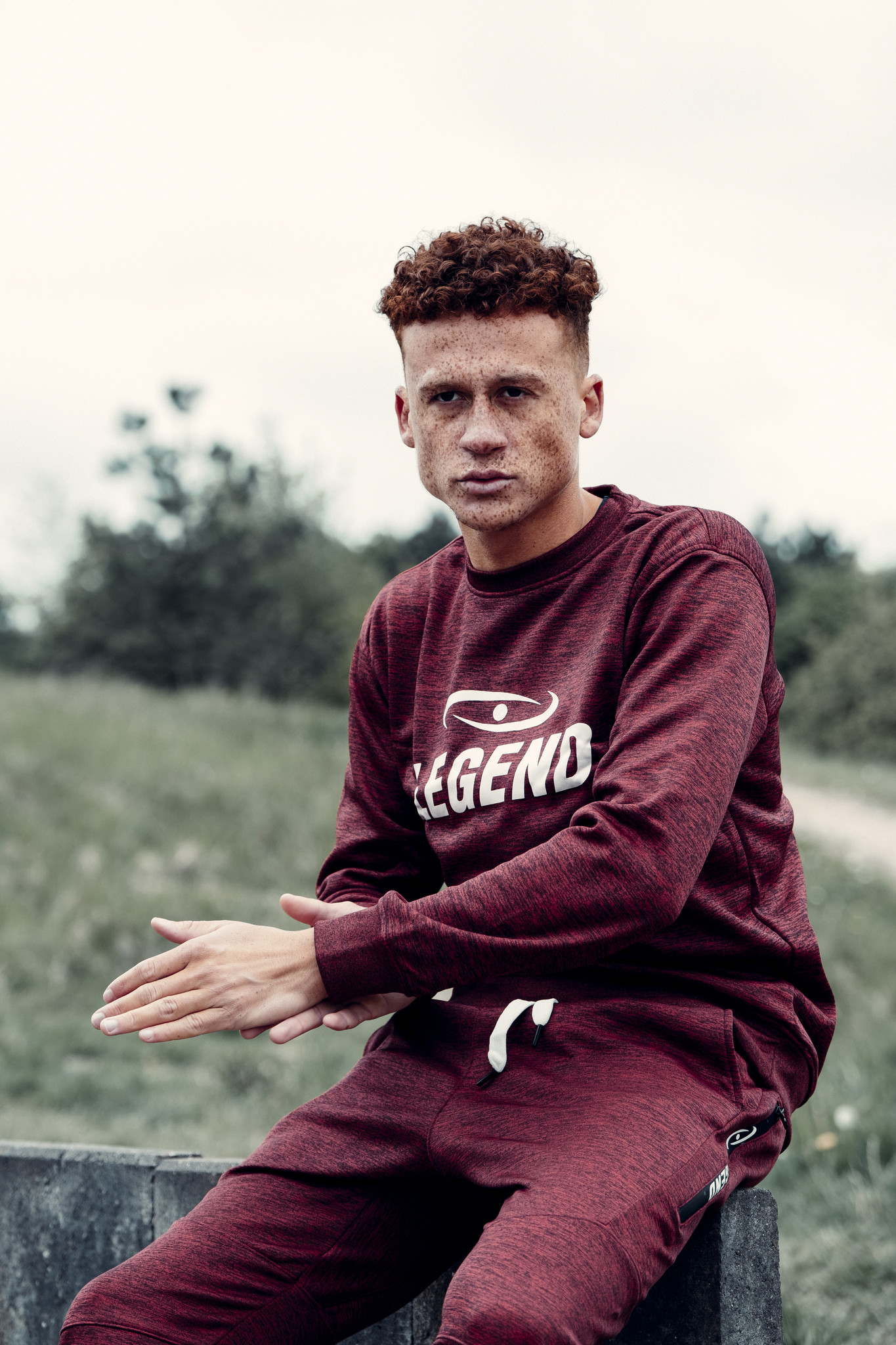 Jogging Suit with Sweater Kids/Adults Red SlimFit Polyester