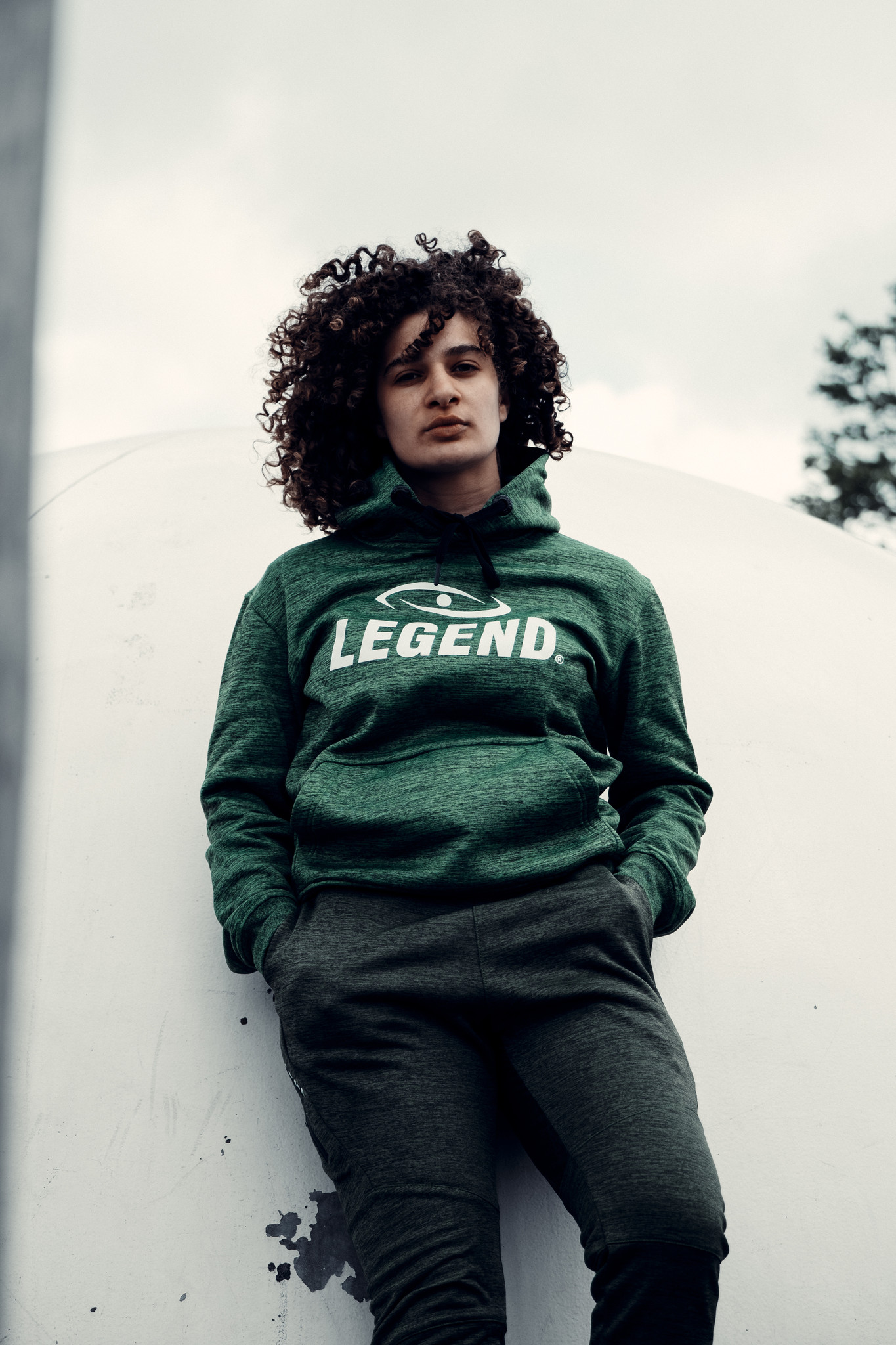 Jogging Suit with Hoodie Kids/Adults Green SlimFit Polyester