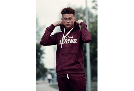 Joggingpak met Hoodie Kids/Volwassenen Rood SlimFit Polyester