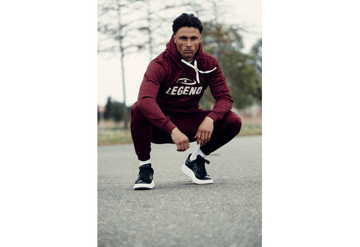 Joggingpak met Hoodie Kids/Volwassenen Rood SlimFit Polyester