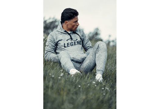Joggingpak met Hoodie Kids/Volwassenen Grijs SlimFit Polyester