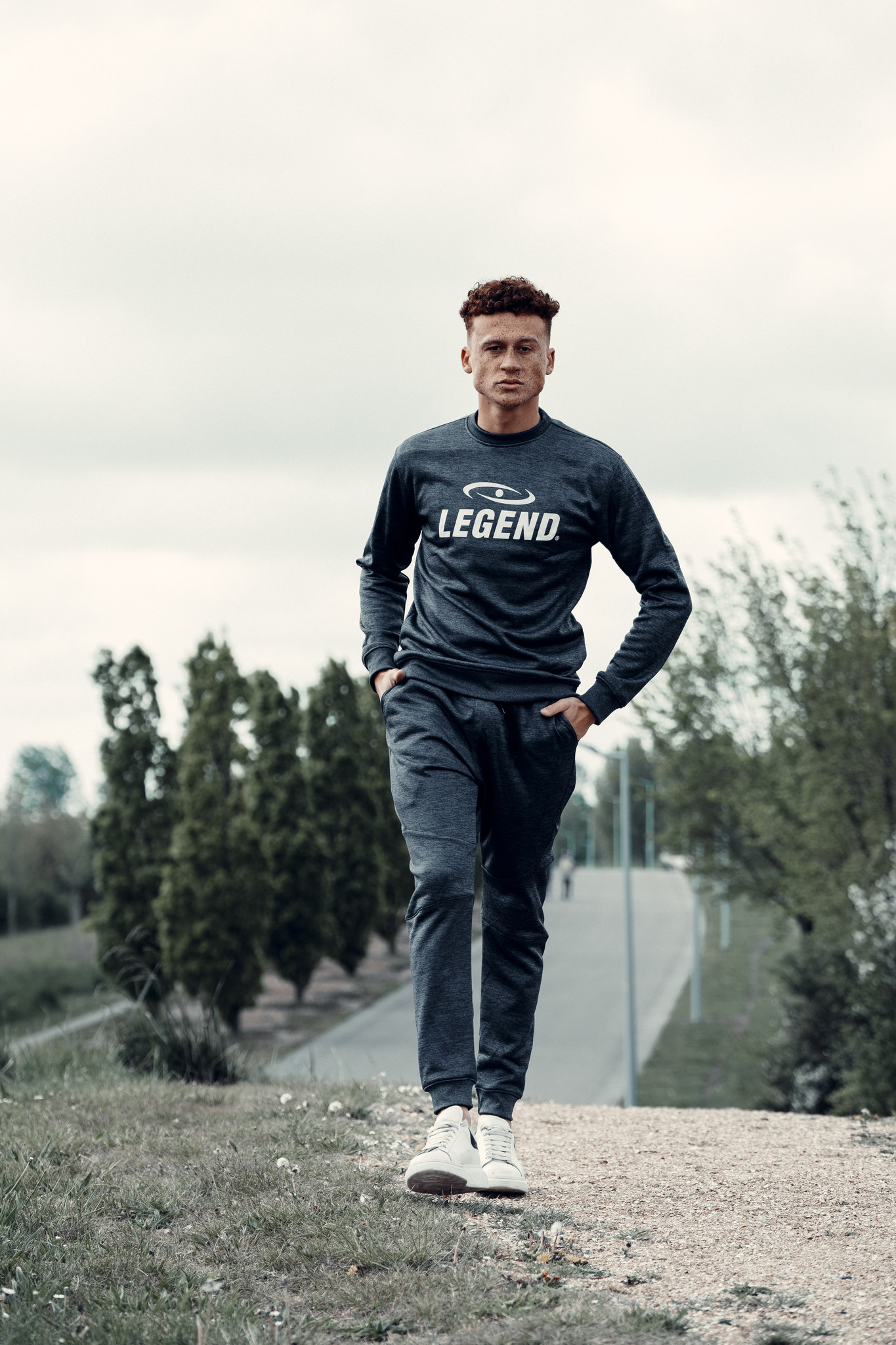 Jogging Suit with Sweater Kids/Adults Gray SlimFit Polyester