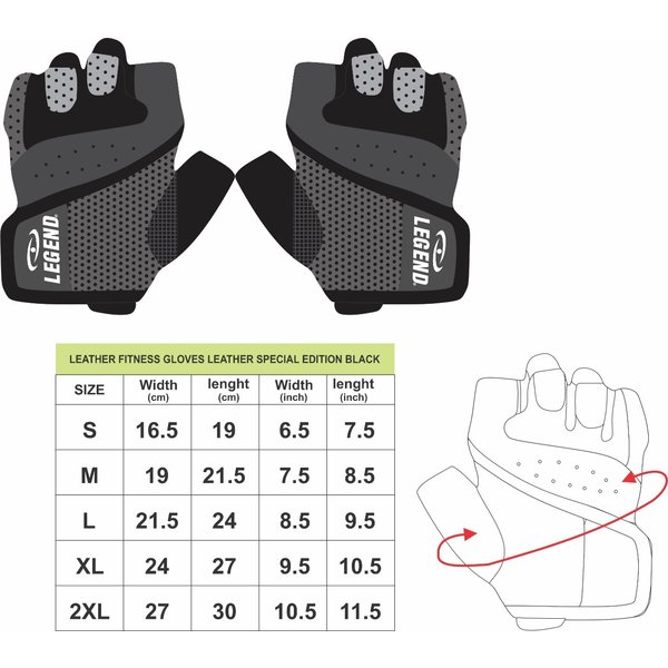Legend Fitness Gloves Leather Special Edition Black