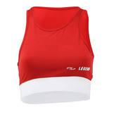 Women's Sports Bra Red White Stripe