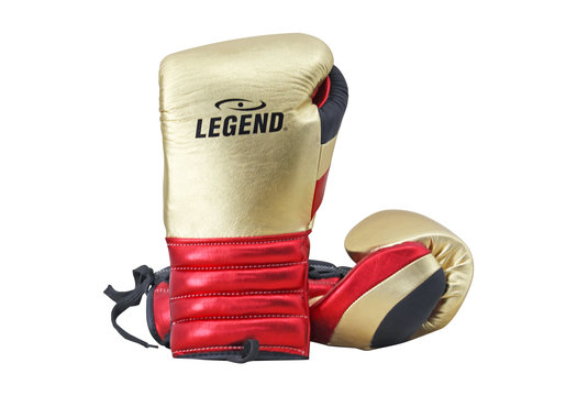 Veter Bokshandschoenen Limited Heren/Dames Zwart-Rood-Goud Leer