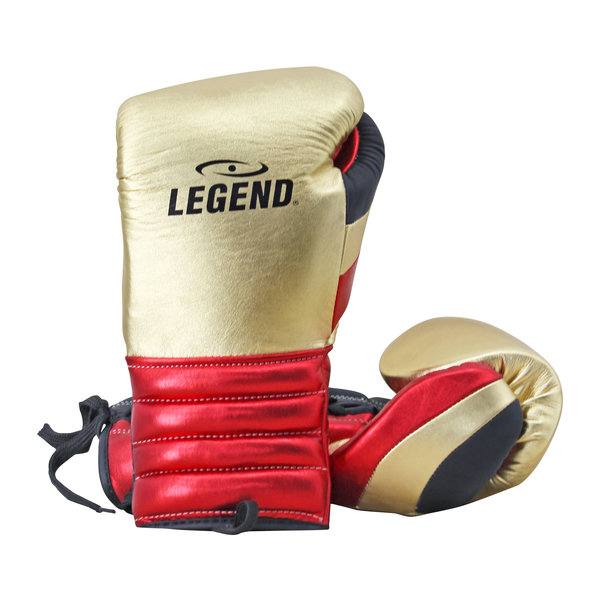 Lace Boxing Gloves Limited Men's/Women's Black-Red-Gold Leather Lace Boxing Gloves Limited Men's/Women's Black-Red-Gold Leather