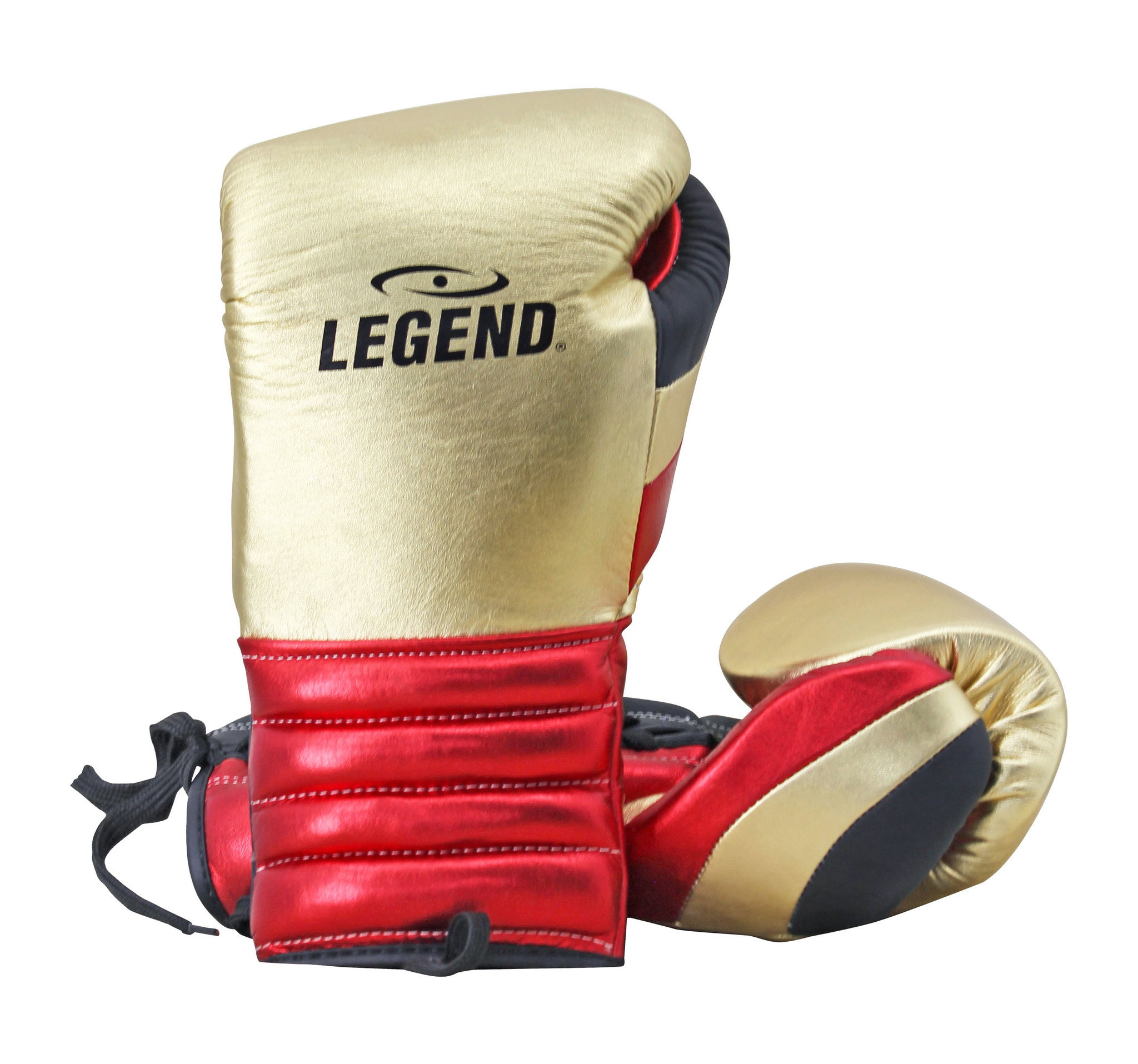 Lace Boxing Gloves Limited Men's/Women's Black-Red-Gold Leather Lace Boxing Gloves Limited Men's/Women's Black-Red-Gold Leather