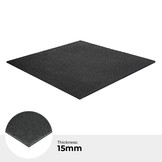 Fitnessvloer | Heavy Duty Rubber | 1,5 cm | Zwart Fitnessvloer | Heavy Duty Rubber | 1,5 cm | Zwart