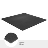 Fitnessvloer | Heavy Duty Rubber | 1,5 cm | Zwart Fitnessvloer | Heavy Duty Rubber | 1,5 cm | Zwart