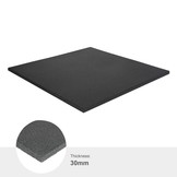 Fitness floor | Heavy Duty Rubber | 3 cm | Black