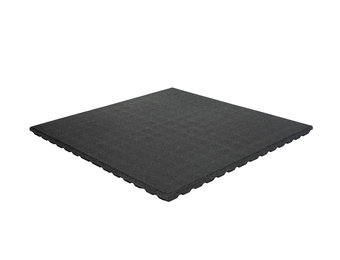 Fitnessvloer | Heavy Duty Rubber | 4,3 cm | Zwart