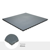Fitness floor | Heavy Duty Rubber | 4.3cm | Dark gray