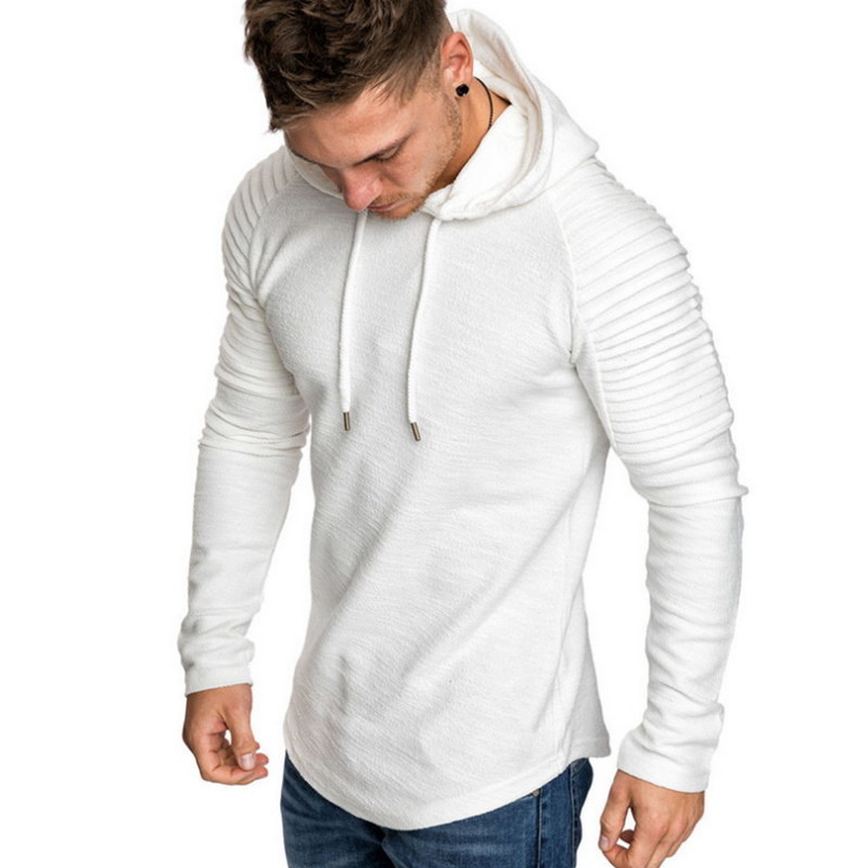 Hoodie Rib Sleeve White Hoodie Rib Sleeve White