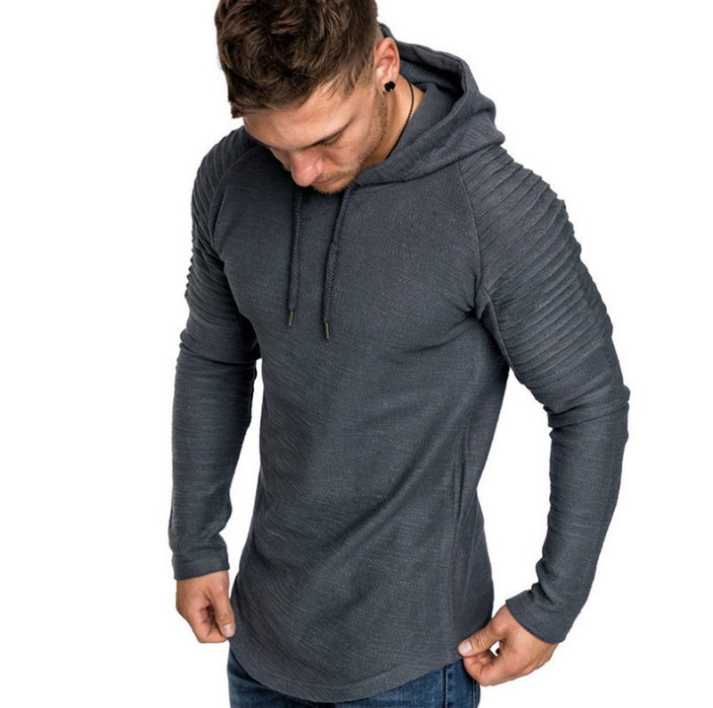 Hoodie Rib Sleeve Grey Hoodie Rib Sleeve Grey