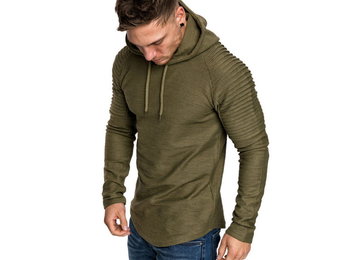 Hoodie Rib Sleeve Green
