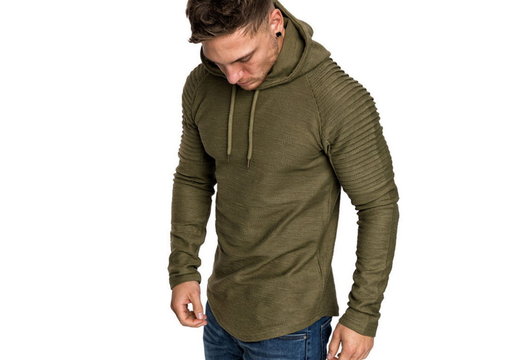 Hoodie Rib Sleeve Green