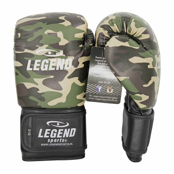 Powerfit & Protect Boxing Gloves Men/Women Camo Army PU