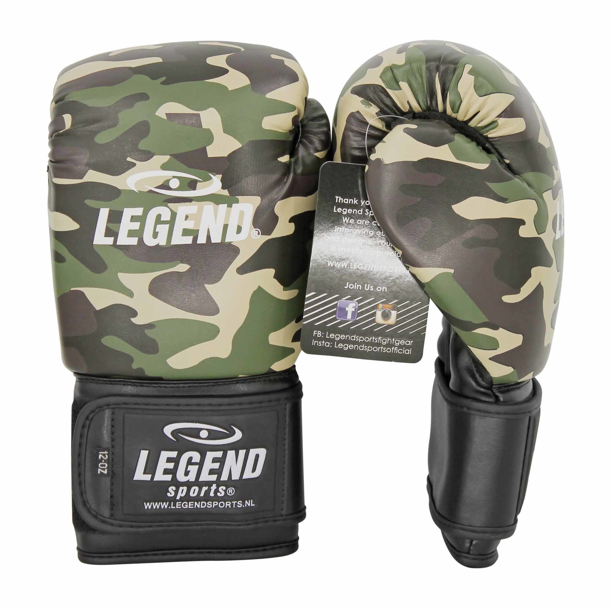 Powerfit & Protect Boxing Gloves Men/Women Camo Army PU