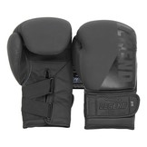 Wrist Lock Boxing Gloves Men/Women Matte Black Leather