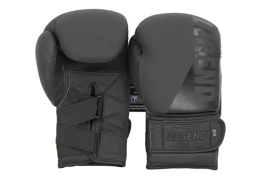 Wrist Lock Bokshandschoenen Heren/Dames Mat Zwart Leer