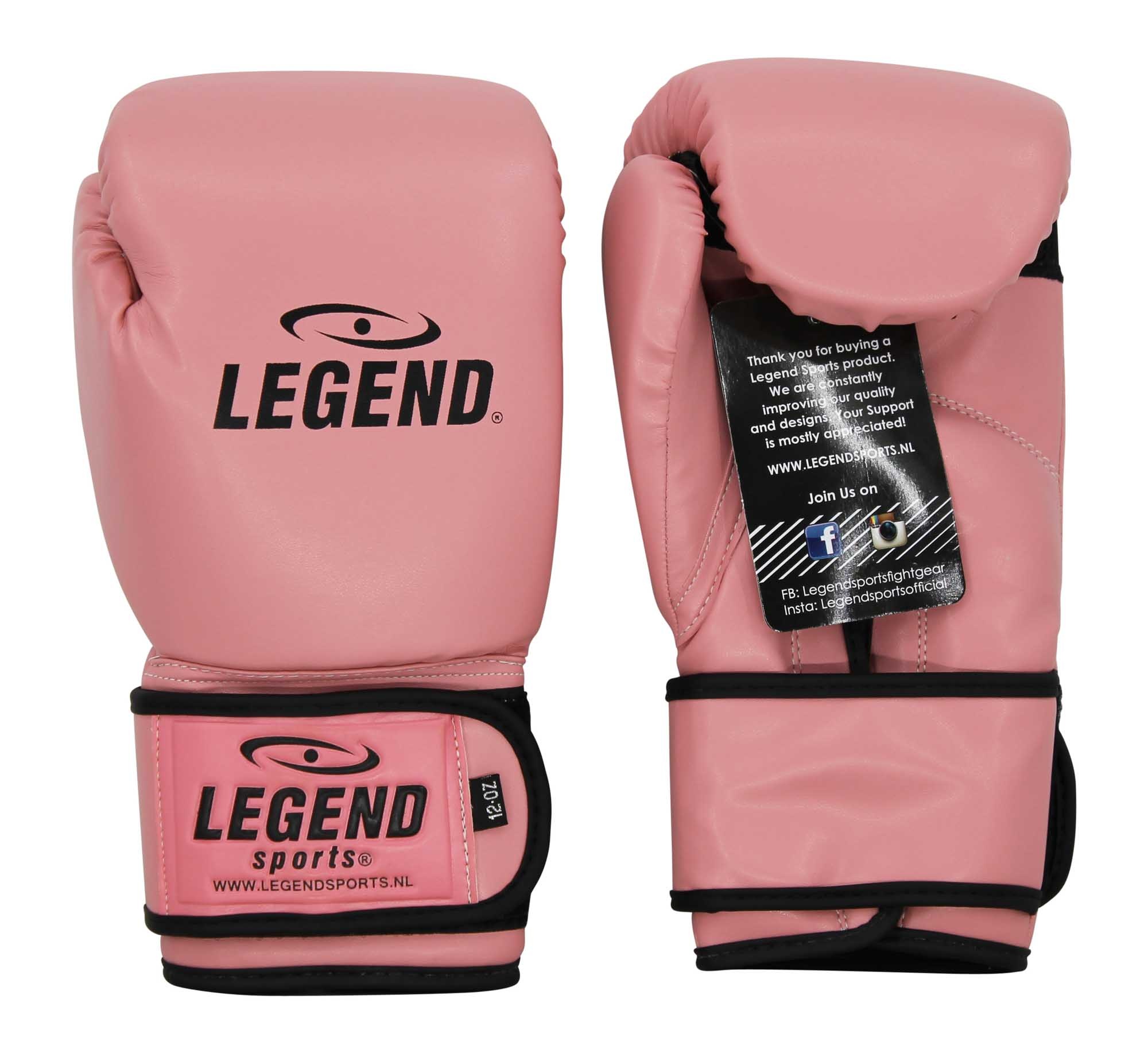 Powerfit & Protect Boxing Gloves Ladies Salmon Pink PU