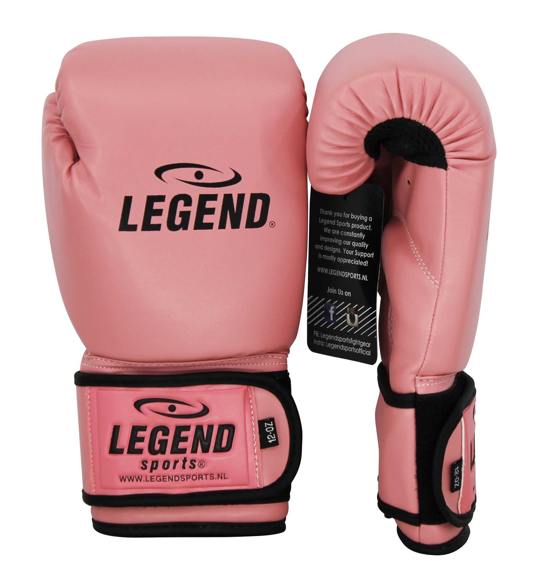 Powerfit & Protect Boxing Gloves Ladies Salmon Pink PU