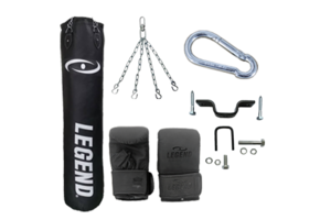 Bokszak Zwart Bisonyl / Plafondbeugel Set diverse maten