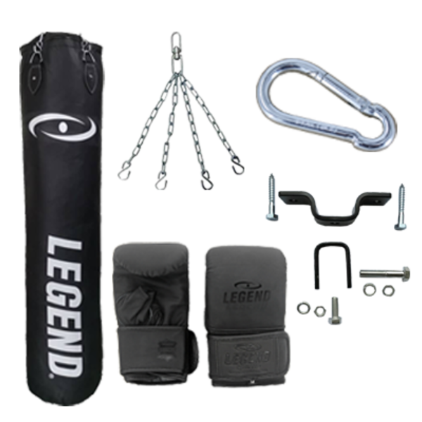 Punching bag Black Bisonyl / Ceiling bracket Set various sizes