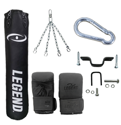 Punching bag Black Bisonyl / Ceiling bracket Set various sizes