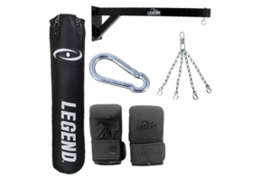 Punching bag Black Bisonyl / Wall bracket Set various sizes
