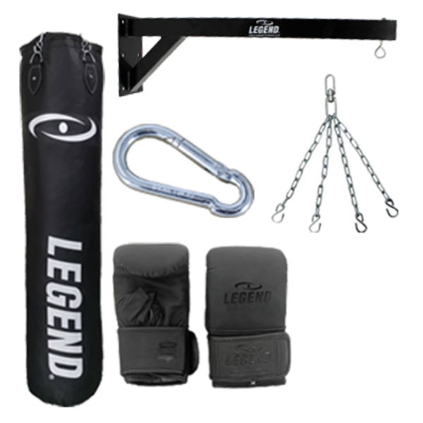 Punching bag Black Bisonyl / Wall bracket Set various sizes