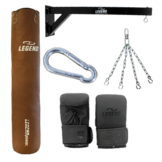 Punching bag Brown Vintage / Wall bracket Set various sizes